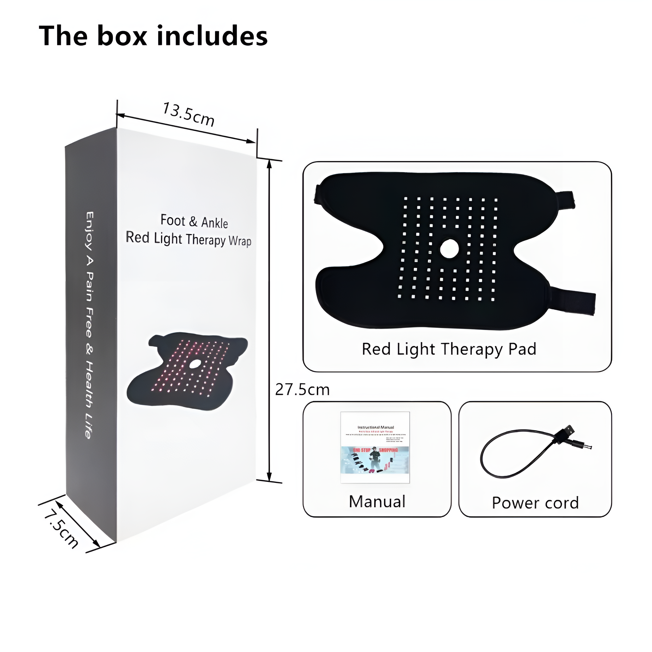 Ankle Red & Infrared Light Therapy Wrap – Pain Relief, Inflammation Reduction & Recovery Support