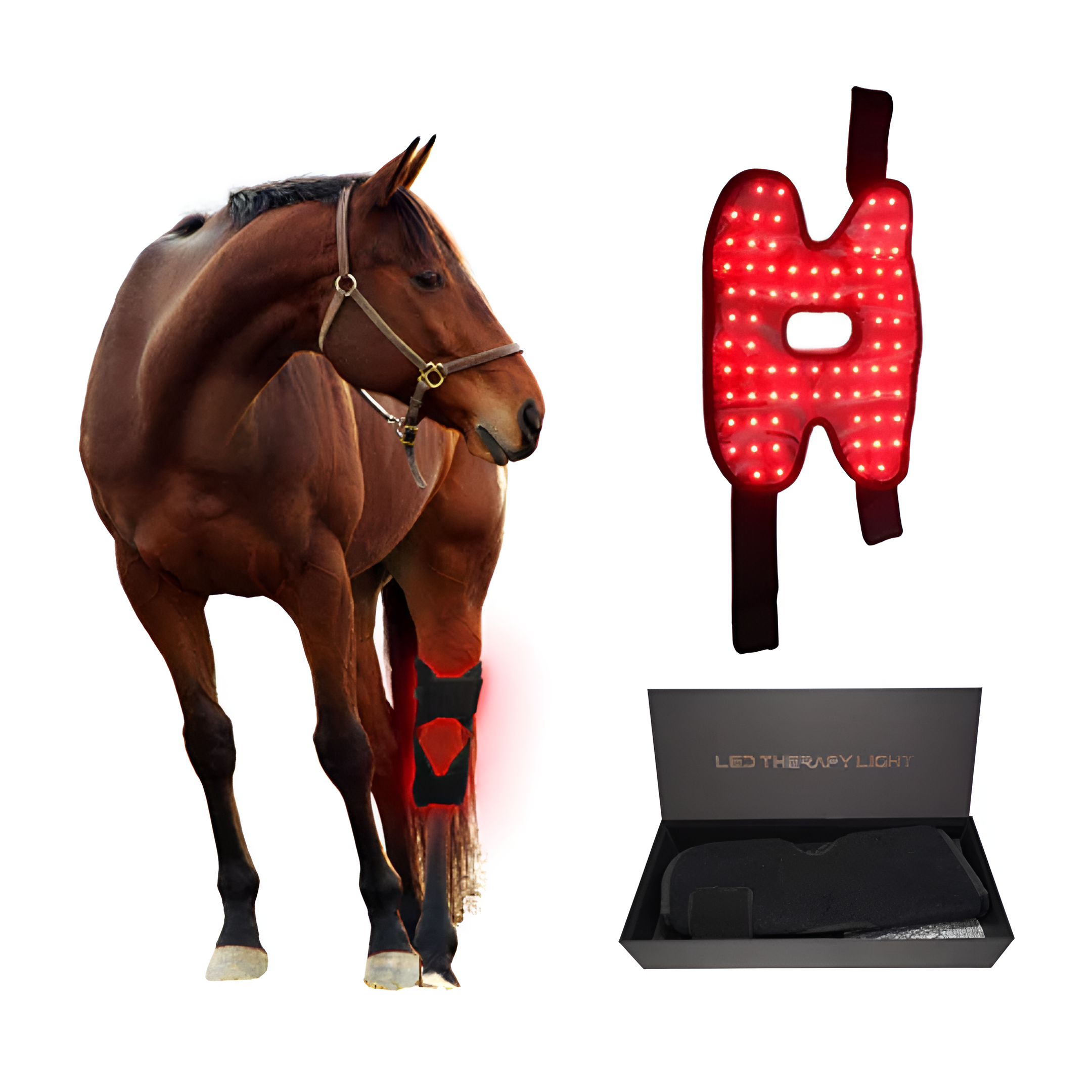 Redvitality™ Equine Red Infrared Light Therapy Hock Wrap