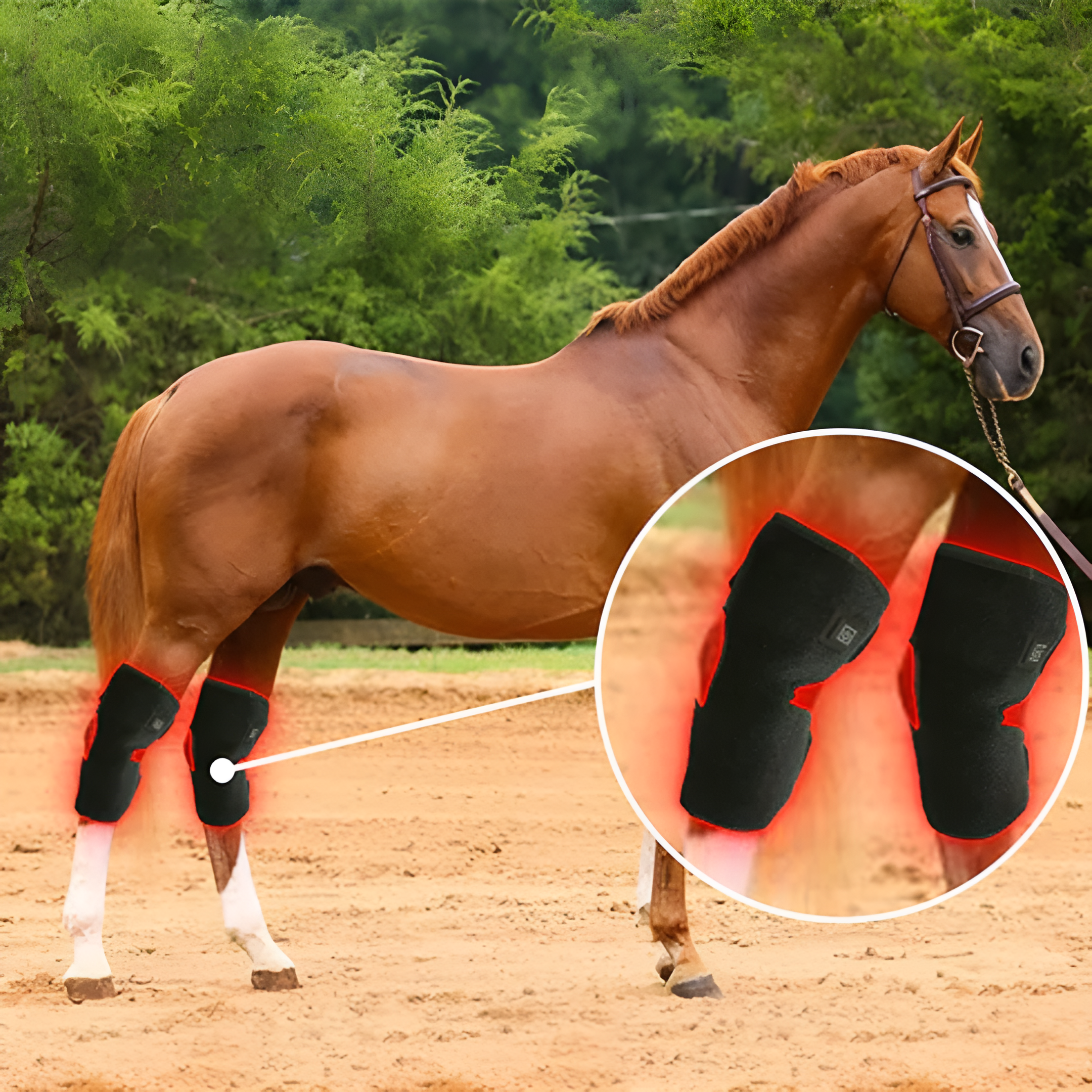 Redvitality™ Equine Red Infrared Light Therapy Hock Wrap