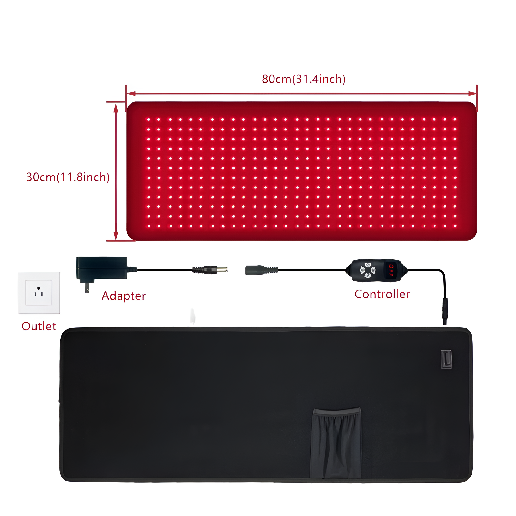 Red & Infrared Light Therapy Wrap Pad – Flexible Full-Body Treatment for Pain & Inflammation