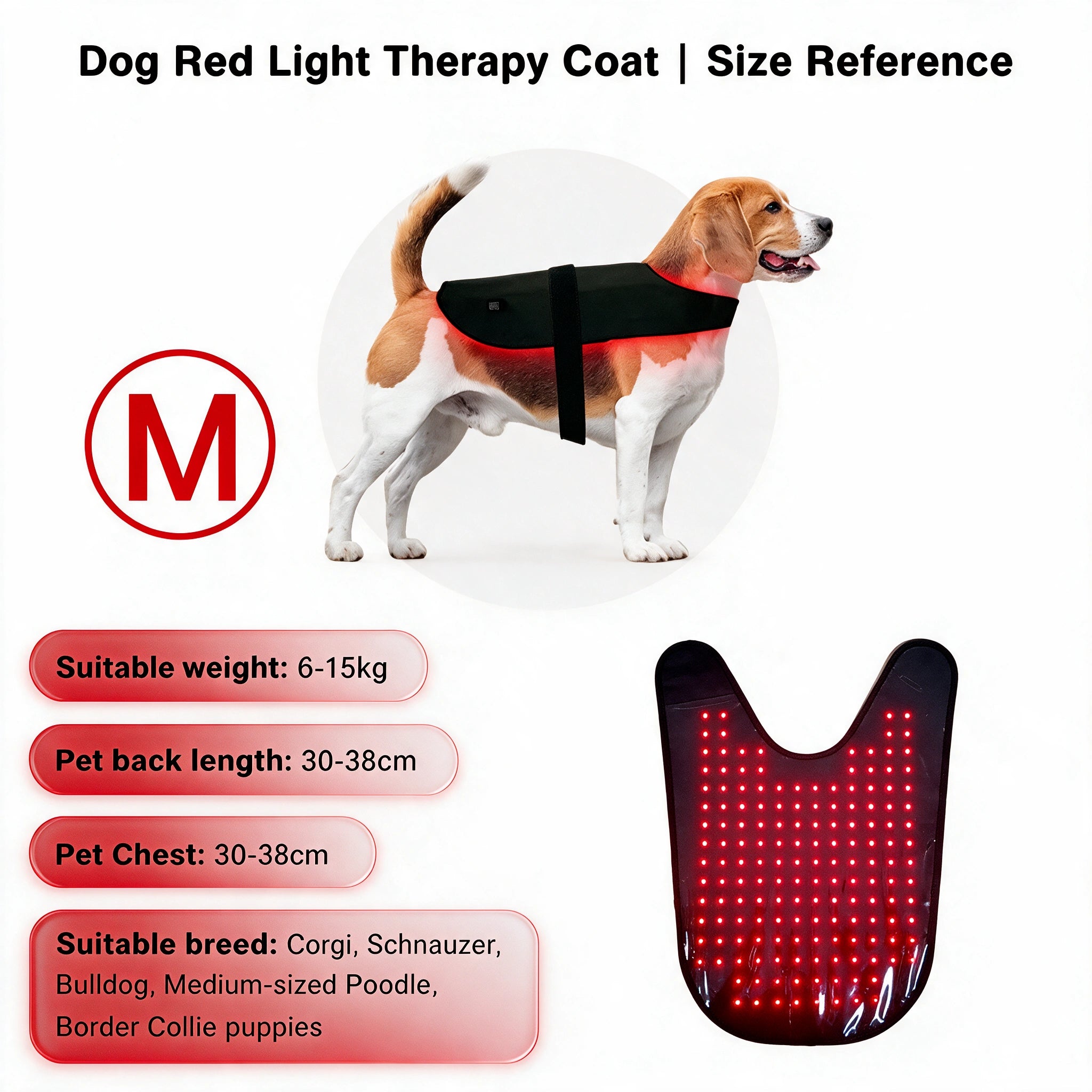 Red Light+ Infrared Therapy Wrap For Dogs&Cats RedVitality™