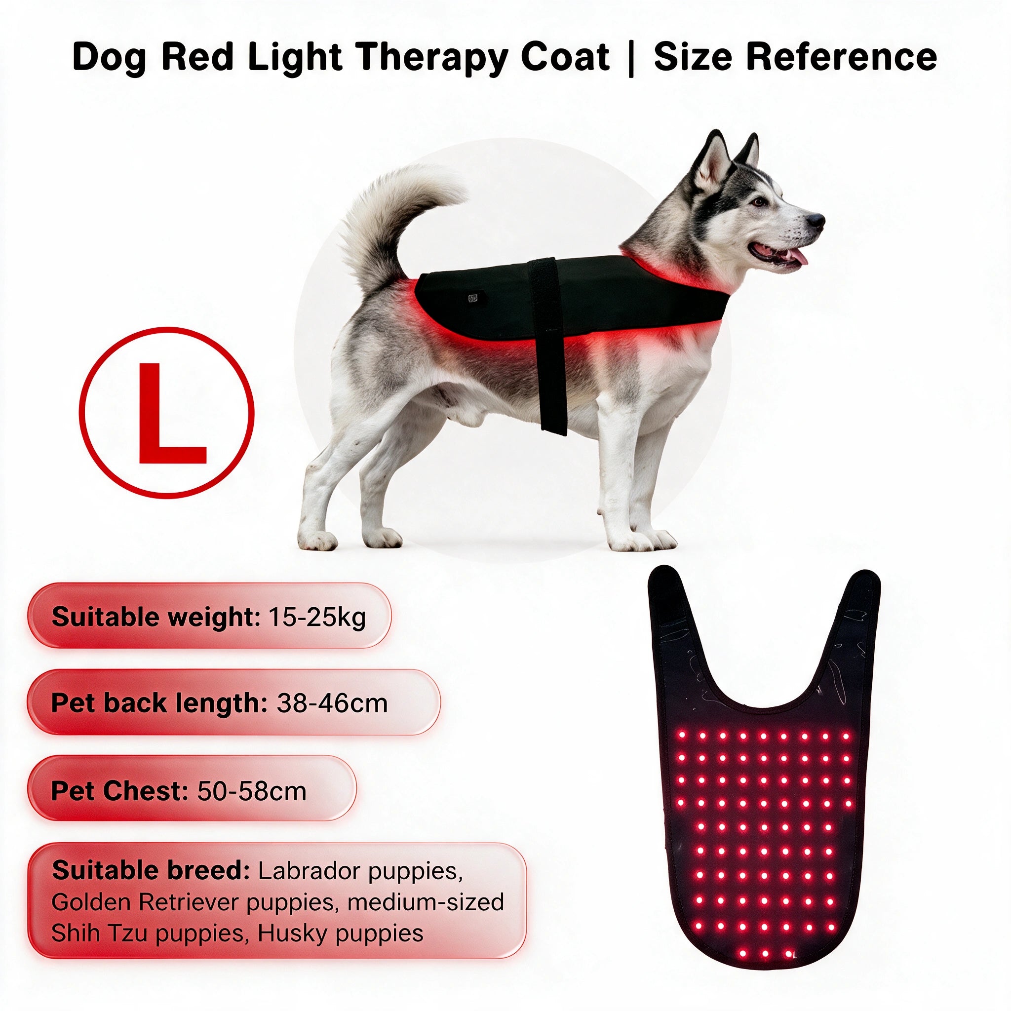 Red Light+ Infrared Therapy Wrap For Dogs&Cats RedVitality™